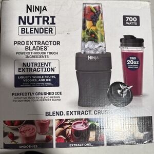 Ninja® Nutri-Blender 700-Watt Personal Blender, (2) 20 oz Dishwasher-Safe To-Go